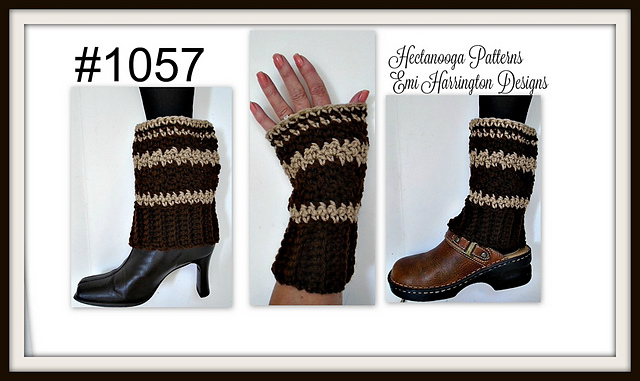 1057-Brown/Tan Boot and Arm cuffs