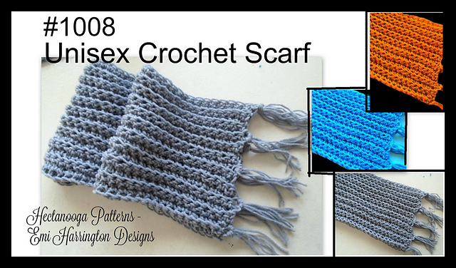 1008-Unisex Ribbed Scarf