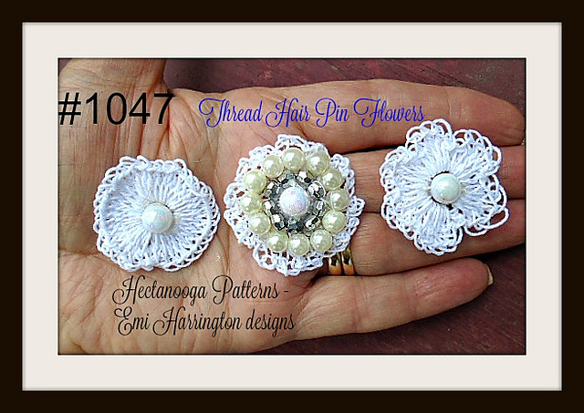 1047-Hair Pin Thread Flowers