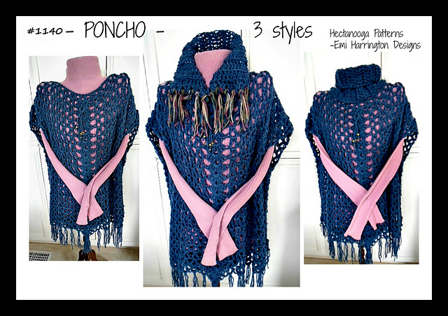1140 - THREE styles poncho