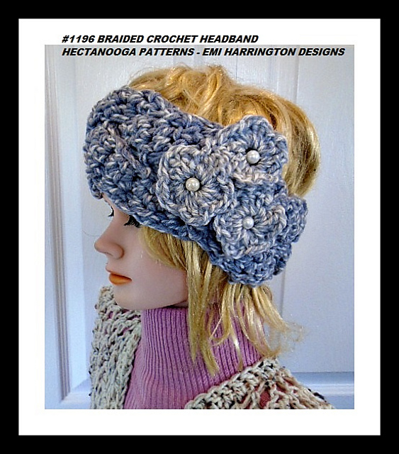 1196 - Braided Crochet Headband