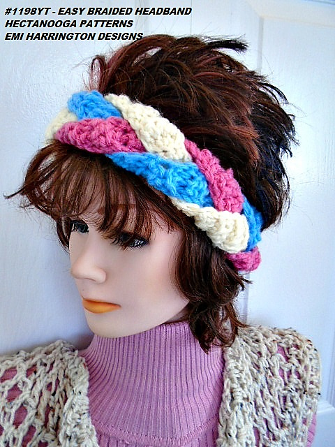 1198yt- BRAIDED CROCHET HEADBAND