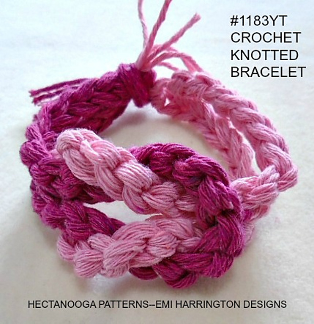 1183yt- Crochet Knotted Bracelet