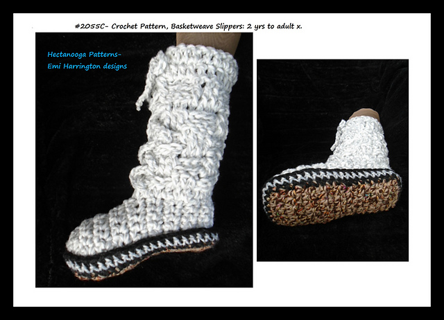 2055C- BASKETWEAVE Slippers