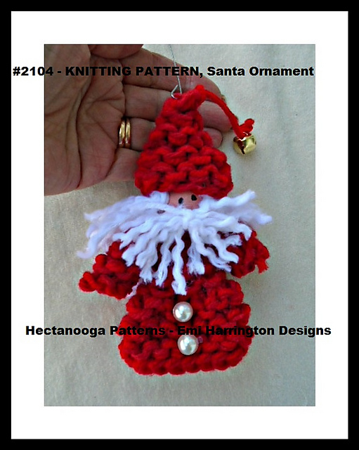 2104k -Christmas Santa Ornament