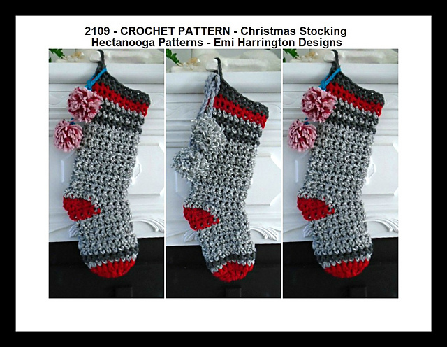 2109 - Gray Christmas Stocking