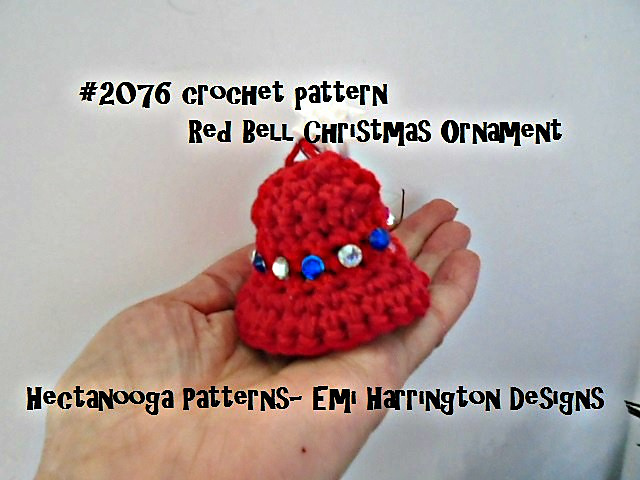 2076 -red bell Christmas ornament