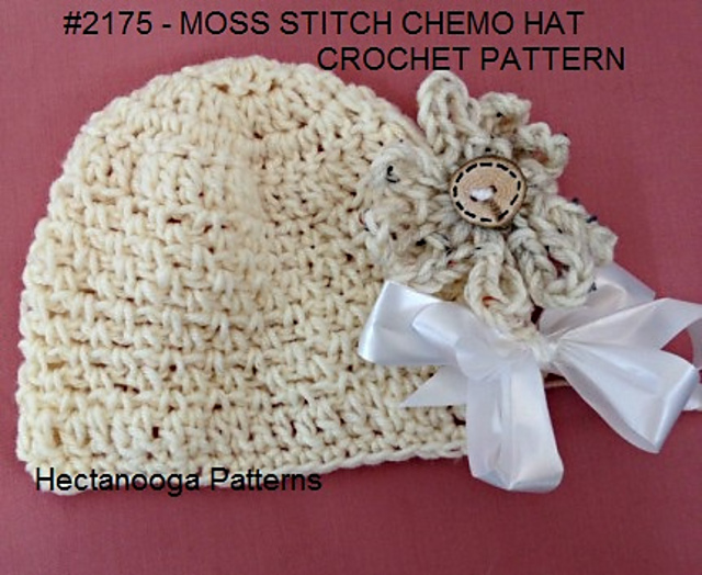 2175 - Moss Stitch Chemo hat