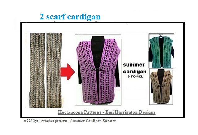 2213yt- Two Scarf Cardigan