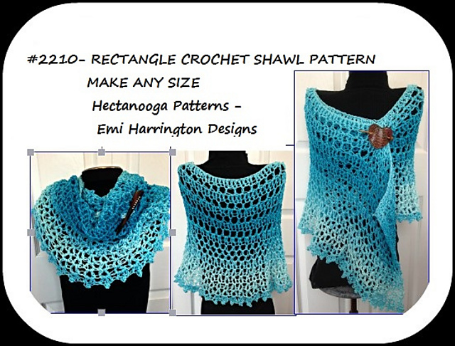 2210- Rectangle Ombre Shawl