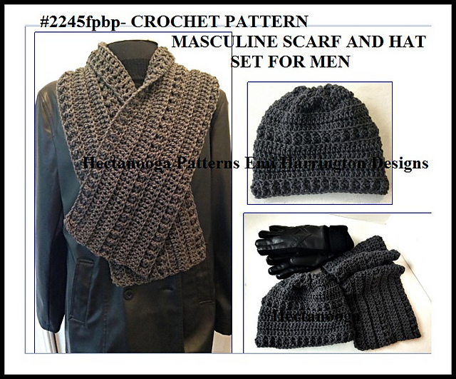 2245-fpbp - Man's Scarf and Hat