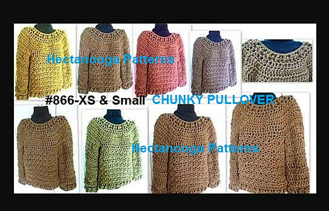 866-XS-S Chunky Oversized Pullover Sweater