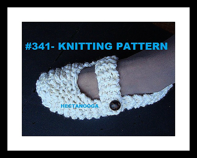 341, QUICK KNIT MARY JANE SLIPPERS