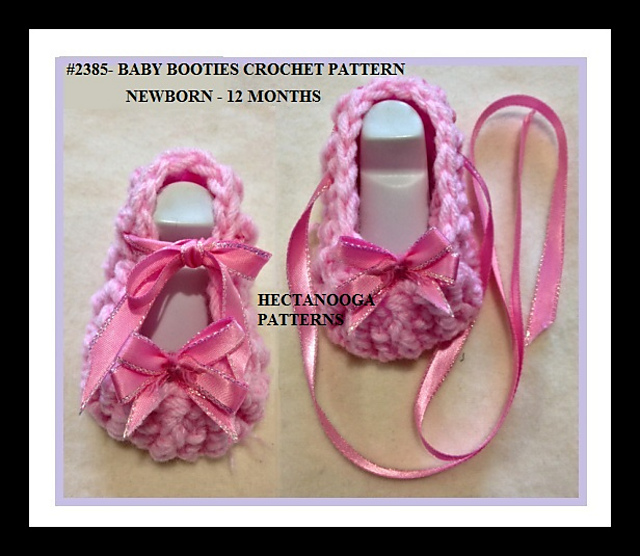 2385-PINK Baby Booties