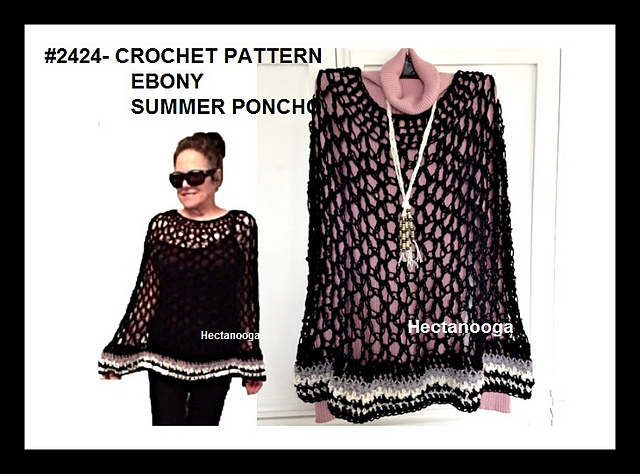 2424 - EBONY Summer Poncho