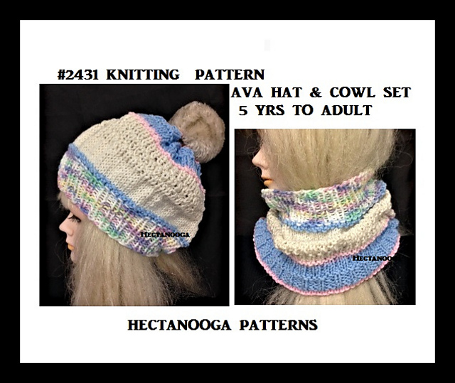 2431K- AVA hat and cowl