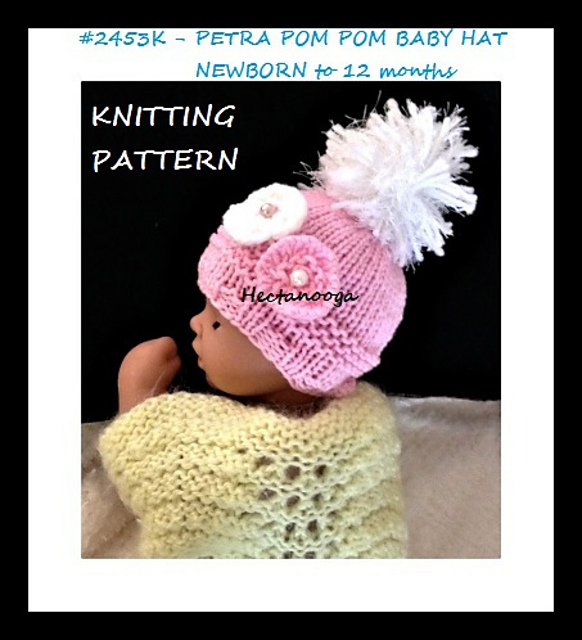 Pattern Free Baby Straight Needles Newborn Beanie Hat Knitting