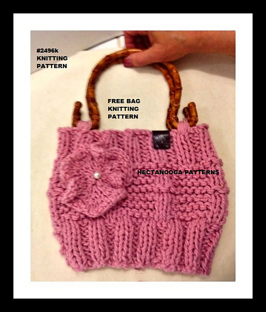 2396k- Knit Bag and Flower
