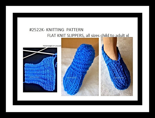 2522K- 45 minute flat-knit slippers
