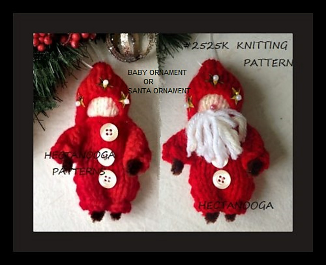 2525k- Waldorf Baby Santa Christmas ornament