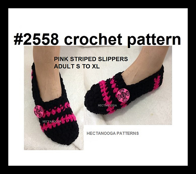 2558- Pink Stripe Slippers