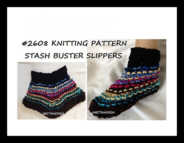 2608- Stash Buster Flat-knit Slippers