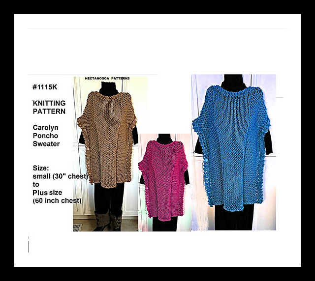 1115K- CAROLYN poncho sweater