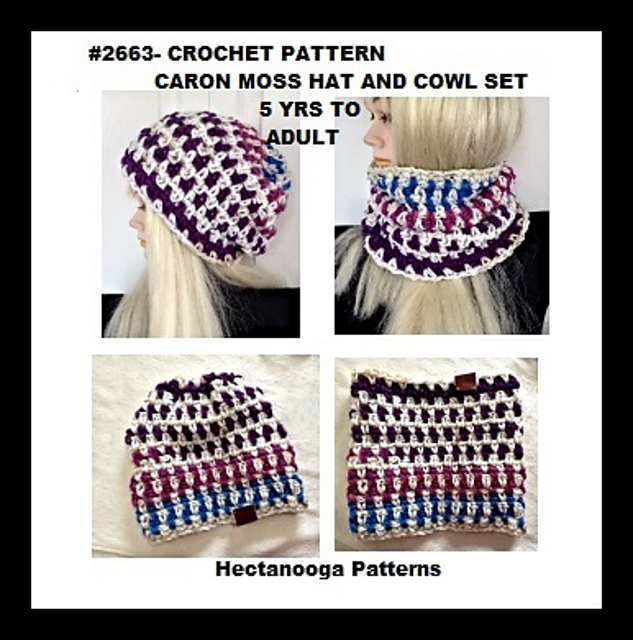 2663 - Caron Moss Hat & Cowl