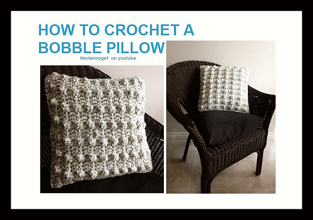 bobble stitch pillow