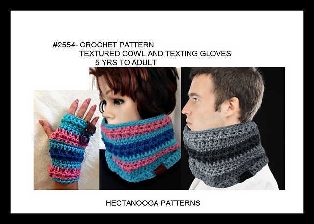 2664- Textured Cowl and Texting Gloves