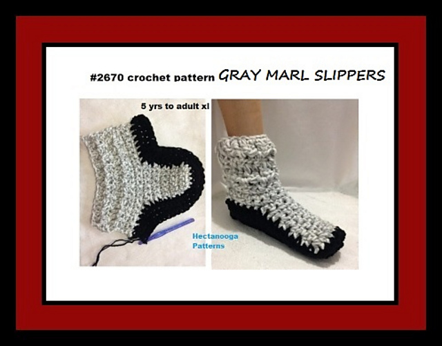 2670-Gray Marl Slippers