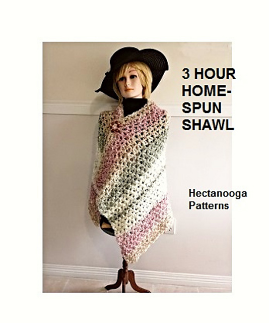 3 HOUR HOMESPUN shawl