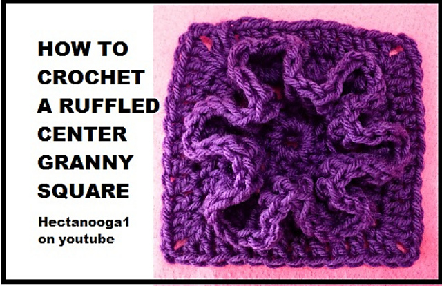 Ruffled center granny square