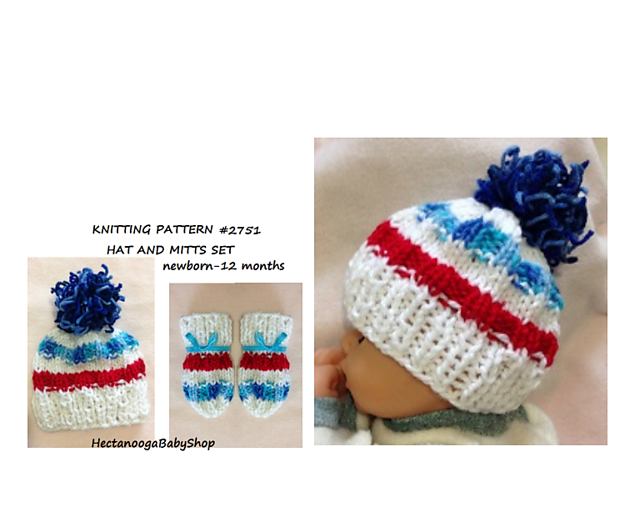 2751- BABY hat & mitts