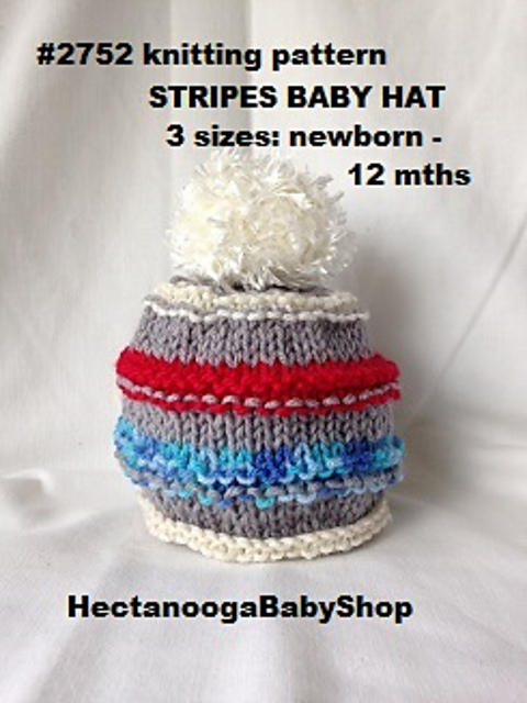 2752 - STRIPES baby hat