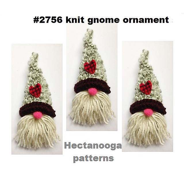 Ravelry 2757 GNOME Christmas ornament pattern by Emi Harrington