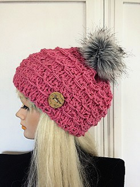 2811- H - Textured Knit Hat