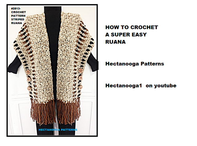 2813- STRIPED Ruana Shawl