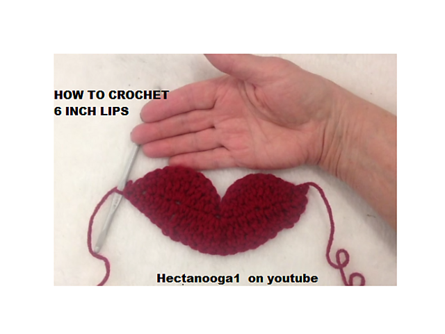Crochet lips applique