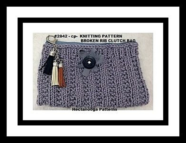 2842 - CP - Broken Rib Clutch Bag