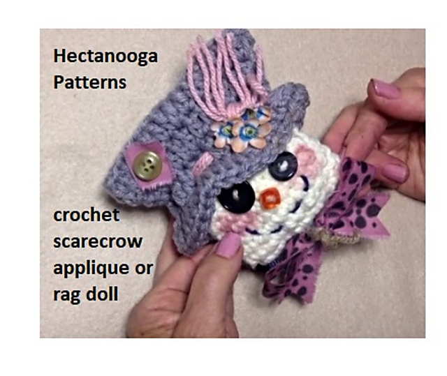 Scarecrow applique or doll