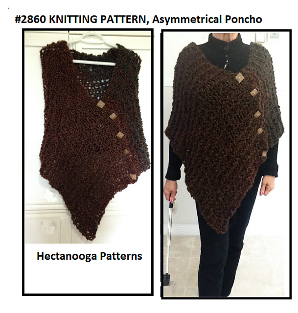 2860- ASYMMETRICAL knit PONCHO