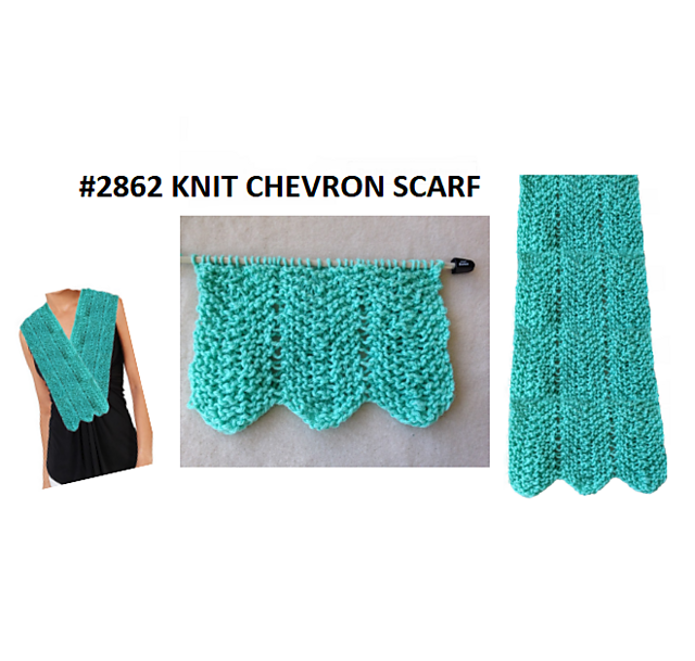 2862- Chevron Knit Scarf