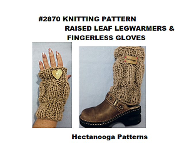 2870 - LG- Raised Leaf Legwarmers - Gloves