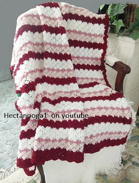 shell stitch blanket