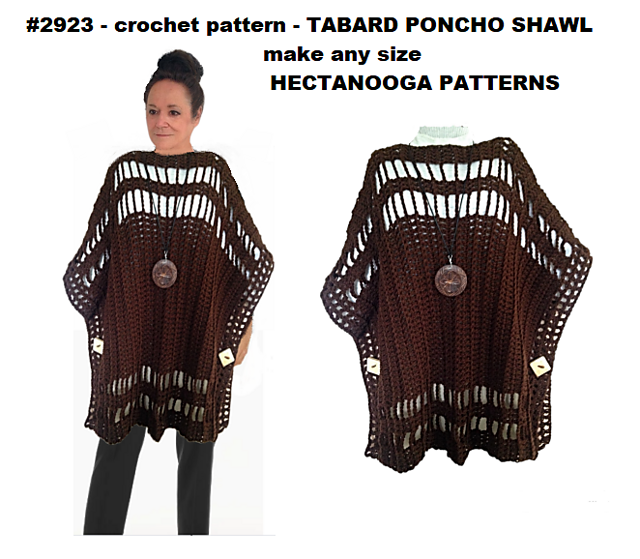 2923 - TABARD poncho shawl
