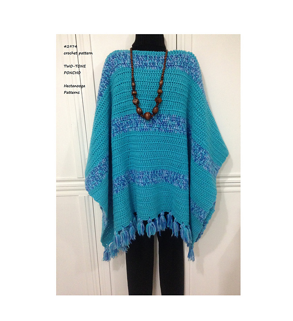 2974 - TWO-TONE poncho