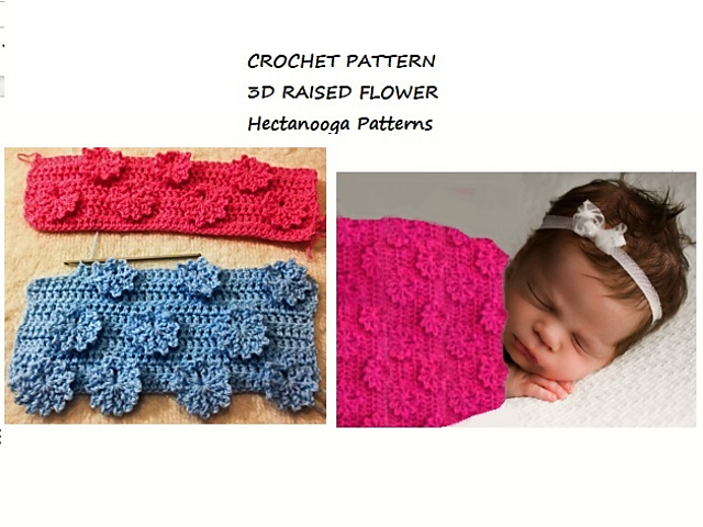 2977 - RAISED FLOWER blanket