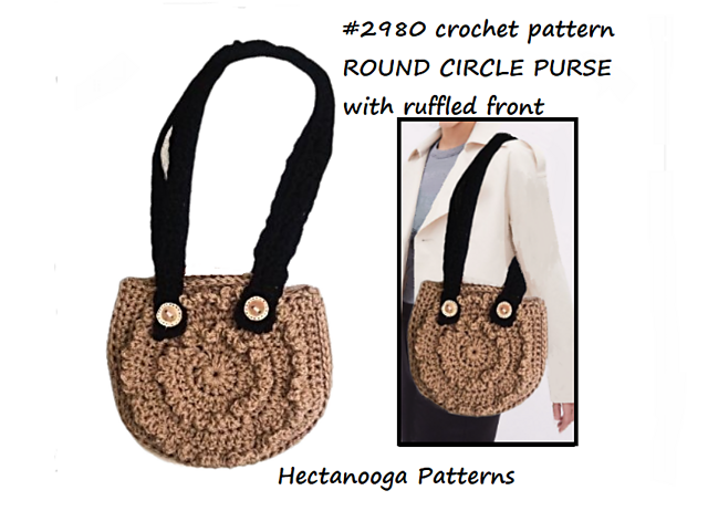 2980- Ruffled Round Purse