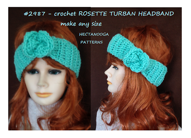 2987 - ROSETTE TURBAN headband
